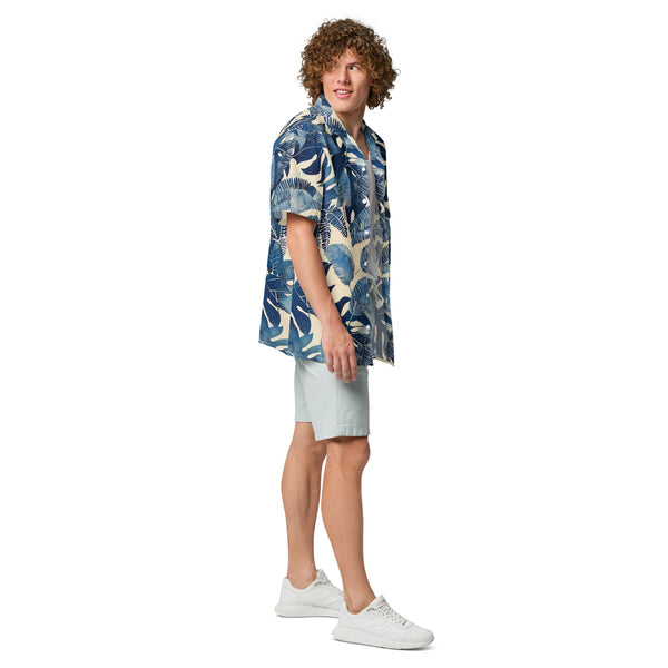 [Floral Bloom] Palm Poetry Unisex Button Shirt