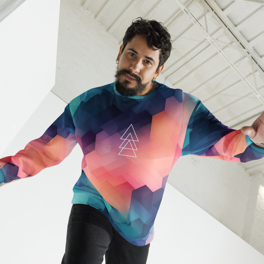 [GeoModa] Cubic Blush Unisex Sweatshirt Sweatshirt The Hyper Culture