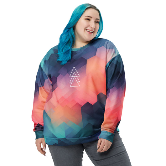[GeoModa] Cubic Blush Unisex Sweatshirt Sweatshirt The Hyper Culture