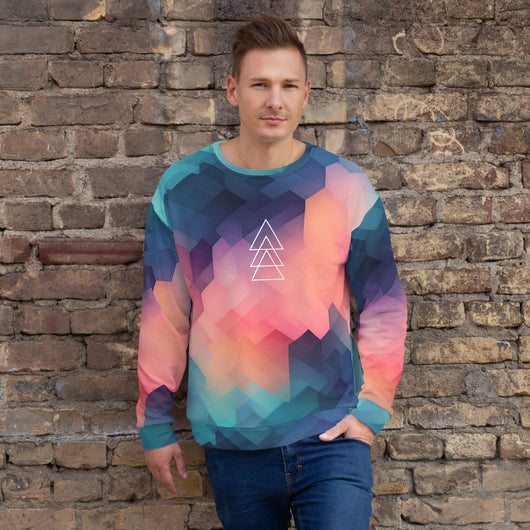 [GeoModa] Cubic Blush Unisex Sweatshirt Sweatshirt The Hyper Culture