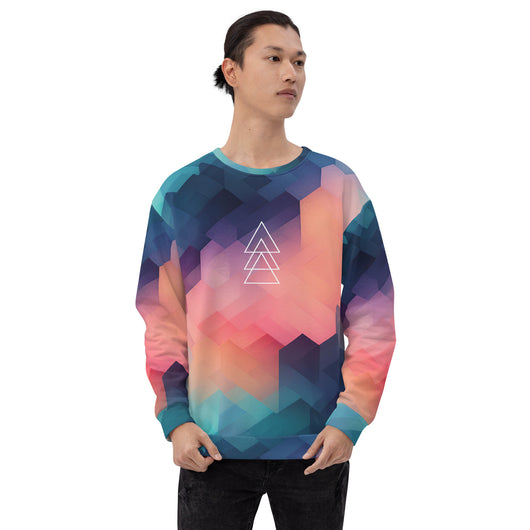 [GeoModa] Cubic Blush Unisex Sweatshirt Sweatshirt The Hyper Culture