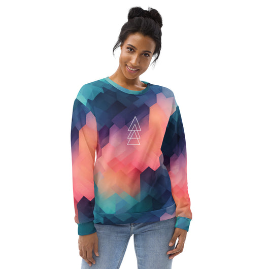 [GeoModa] Cubic Blush Unisex Sweatshirt Sweatshirt The Hyper Culture