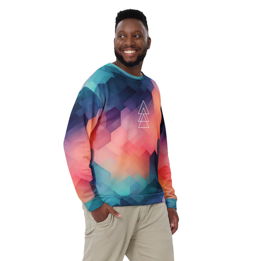 [GeoModa] Cubic Blush Unisex Sweatshirt Sweatshirt The Hyper Culture