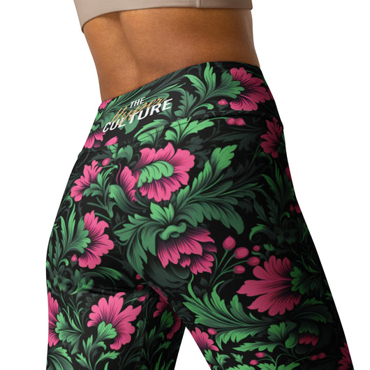 [Floral Bloom] Mystic Flora Yoga Leggings Leggings The Hyper Culture