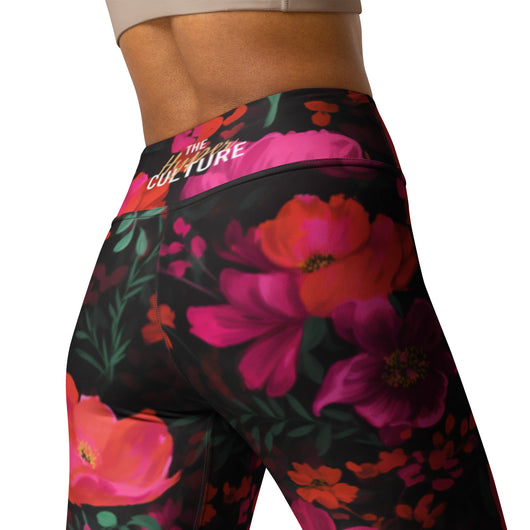 [Floral Bloom] Night Flora Yoga Leggings Leggings The Hyper Culture
