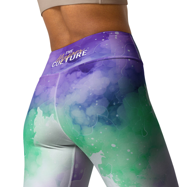 [Luxe Chic] Inky Spill Yoga Leggings Leggings The Hyper Culture