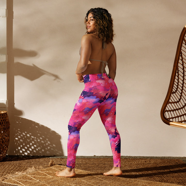 [Luxe Chic] Blush Galactic Yoga Leggings Leggings The Hyper Culture