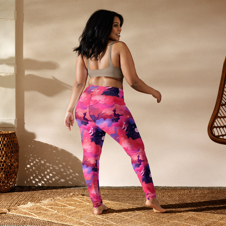 [Luxe Chic] Blush Galactic Yoga Leggings Leggings The Hyper Culture