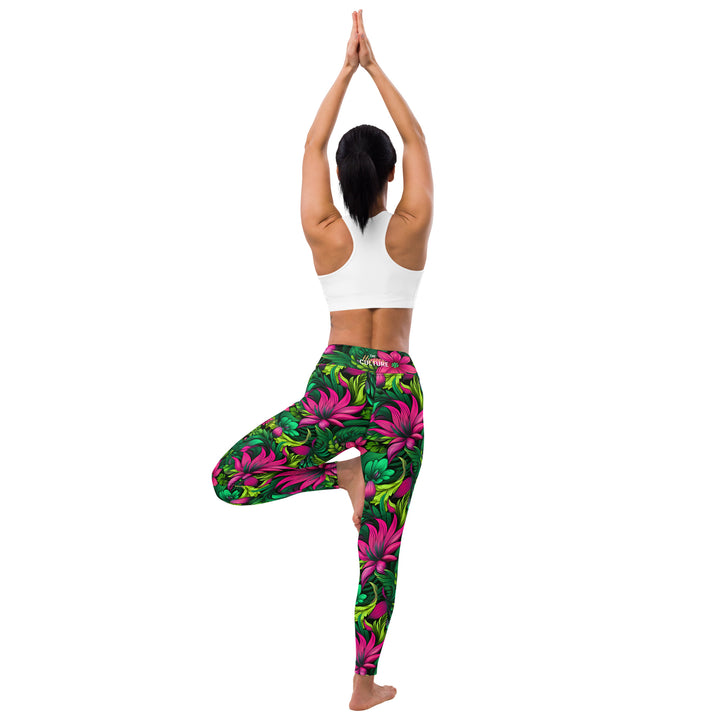 [Floral Bloom] Wild Flora Yoga Leggings Leggings The Hyper Culture