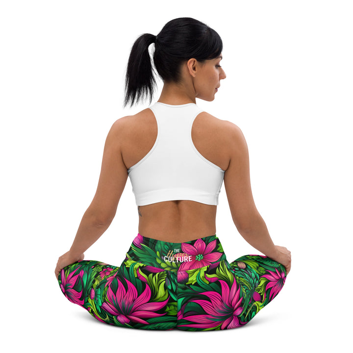 [Floral Bloom] Wild Flora Yoga Leggings Leggings The Hyper Culture