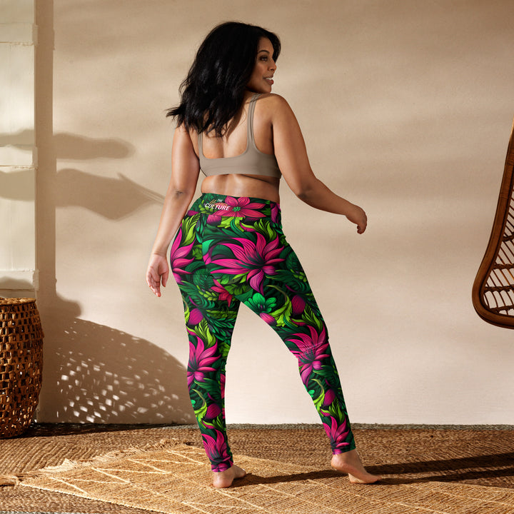 [Floral Bloom] Wild Flora Yoga Leggings Leggings The Hyper Culture
