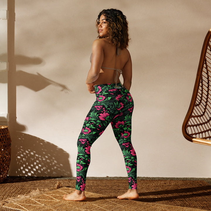 [Floral Bloom] Mystic Flora Yoga Leggings Leggings The Hyper Culture