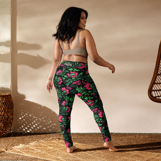 [Floral Bloom] Mystic Flora Yoga Leggings Leggings The Hyper Culture