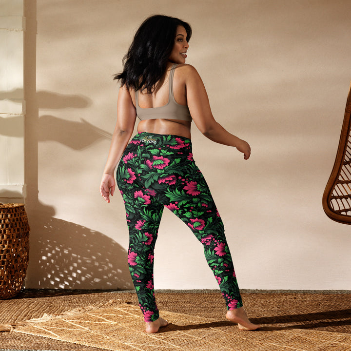 [Floral Bloom] Mystic Flora Yoga Leggings Leggings The Hyper Culture