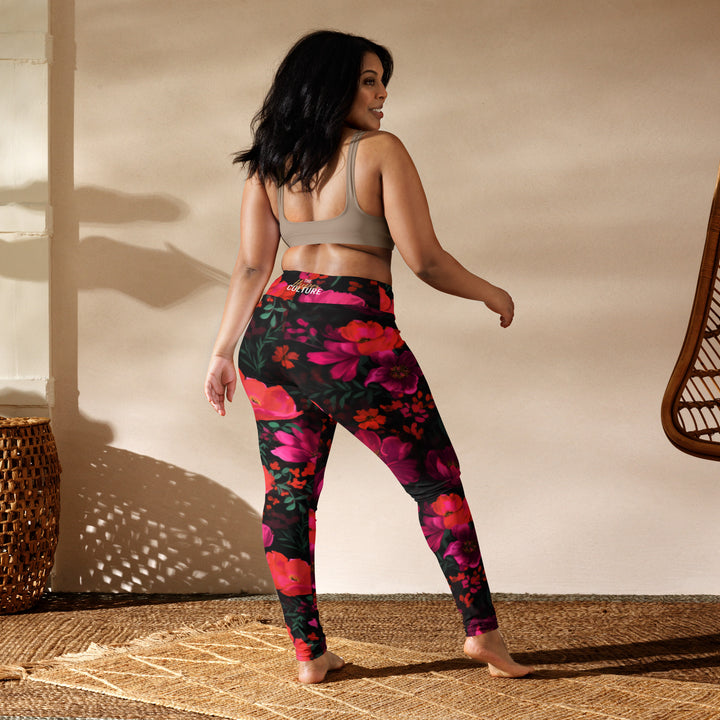 [Floral Bloom] Night Flora Yoga Leggings Leggings The Hyper Culture