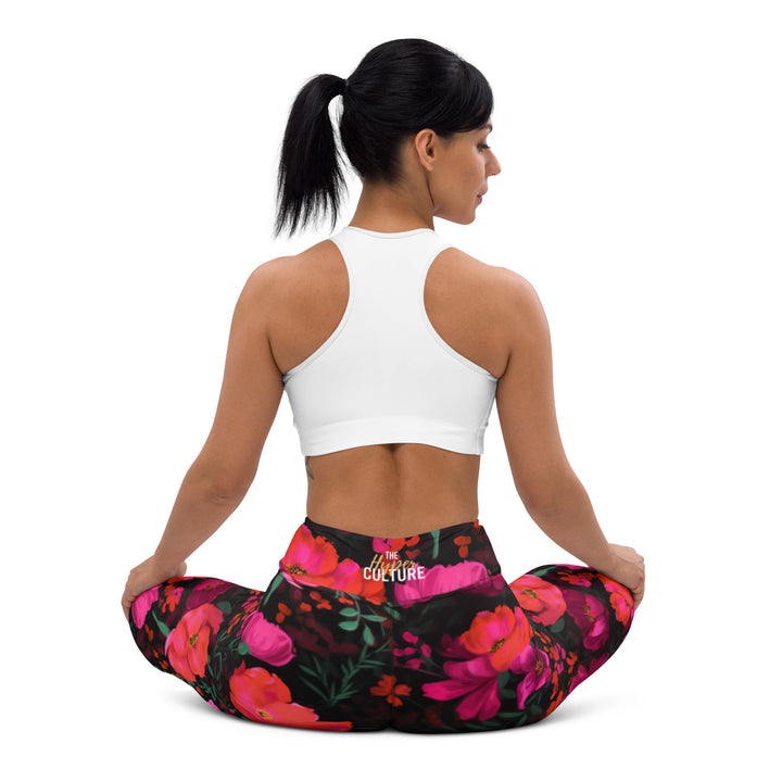 [Floral Bloom] Night Flora Yoga Leggings Leggings The Hyper Culture