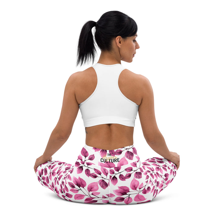 [Floral Bloom] Love Leaf Yoga Leggings Leggings The Hyper Culture