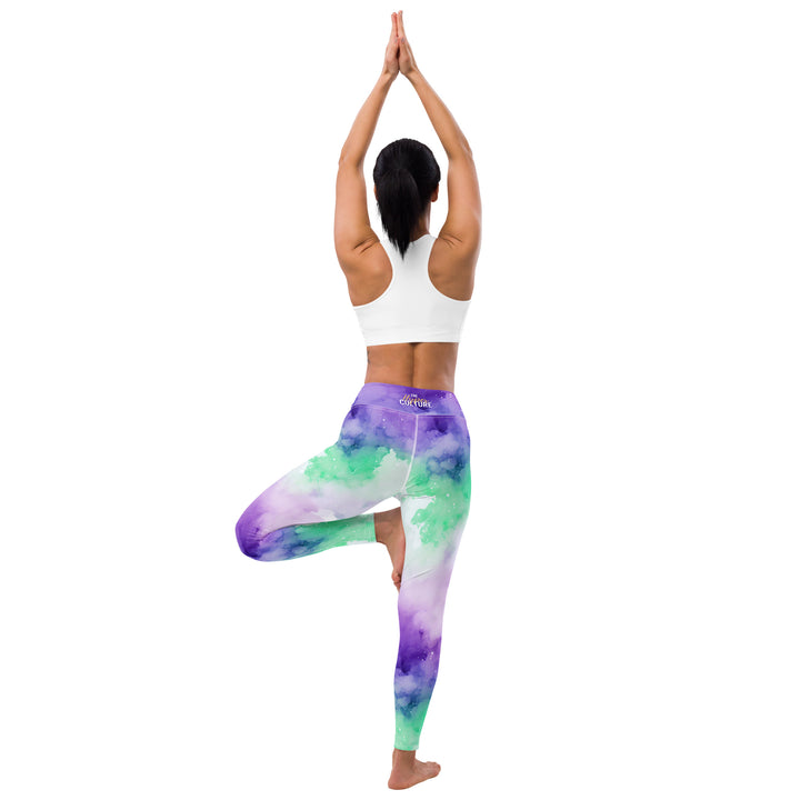 [Luxe Chic] Inky Spill Yoga Leggings Leggings The Hyper Culture