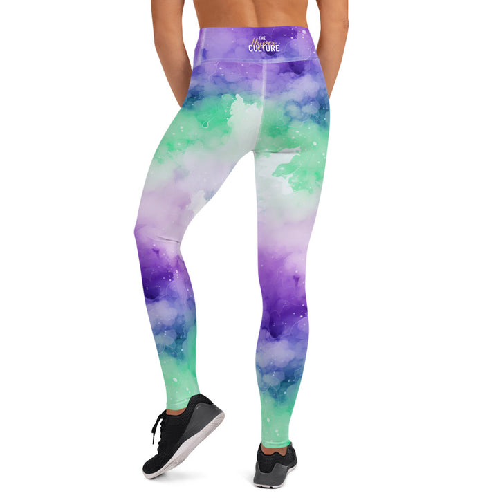 [Luxe Chic] Inky Spill Yoga Leggings Leggings The Hyper Culture