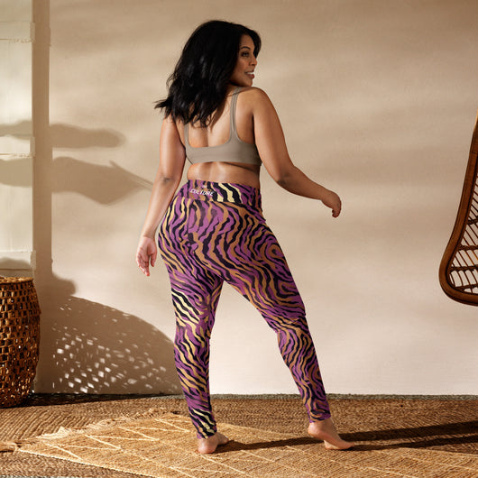 [Wild Side] Purple Stripie Yoga Leggings Leggings The Hyper Culture