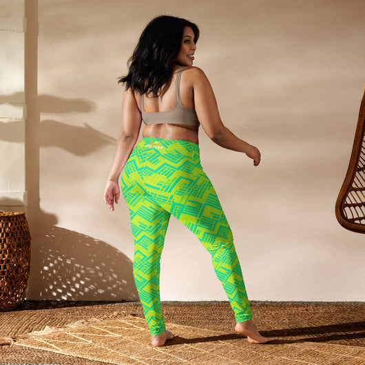 [GeoModa] Lemon Zest Yoga Leggings Leggings The Hyper Culture