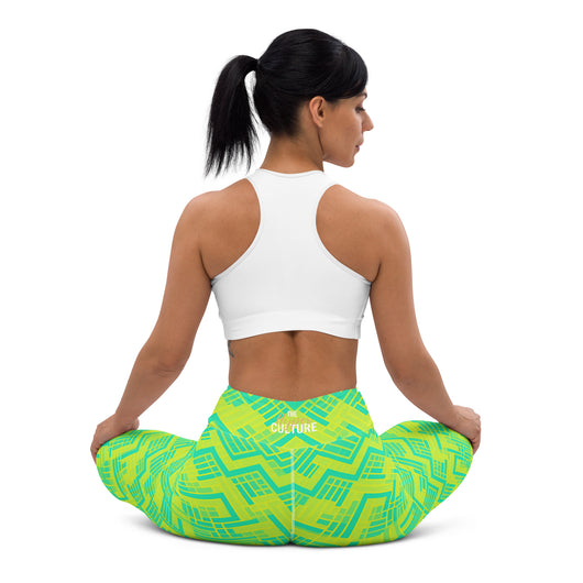 [GeoModa] Lemon Zest Yoga Leggings Leggings The Hyper Culture