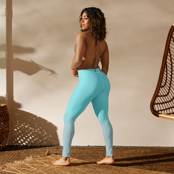 [THC Basics] Frosted Cyan Yoga Leggings