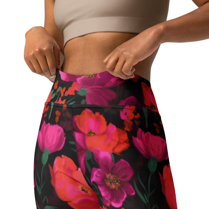 [Floral Bloom] Night Flora Yoga Leggings Leggings The Hyper Culture