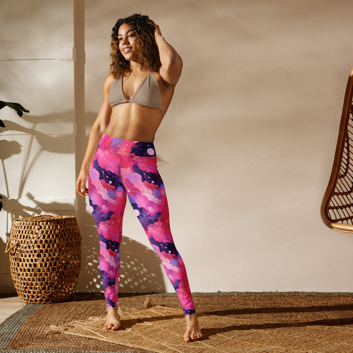 [Luxe Chic] Blush Galactic Yoga Leggings Leggings The Hyper Culture