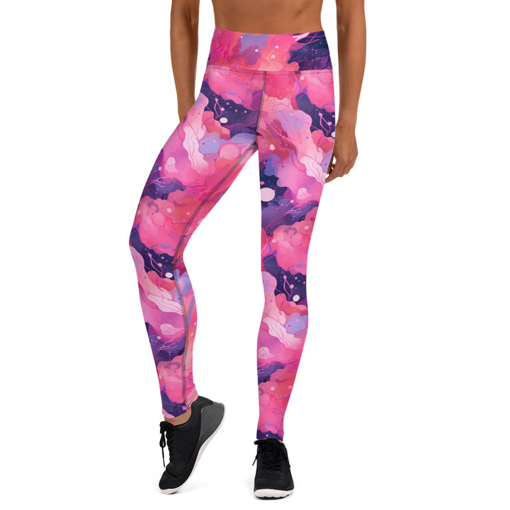 [Luxe Chic] Blush Galactic Yoga Leggings Leggings The Hyper Culture