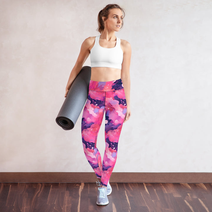 [Luxe Chic] Blush Galactic Yoga Leggings Leggings The Hyper Culture