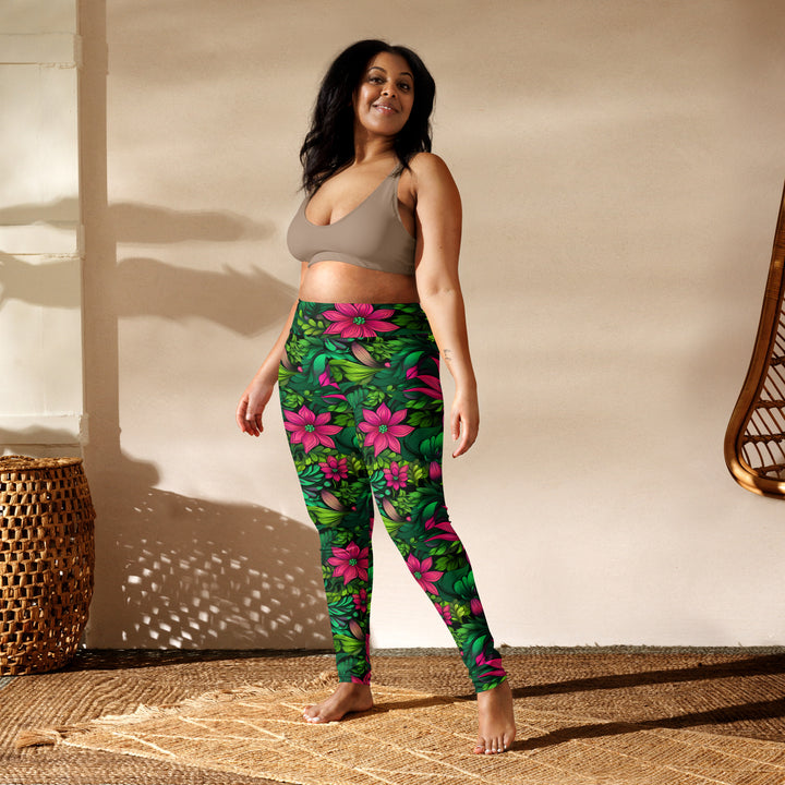 [Floral Bloom] Wild Flora Yoga Leggings Leggings The Hyper Culture