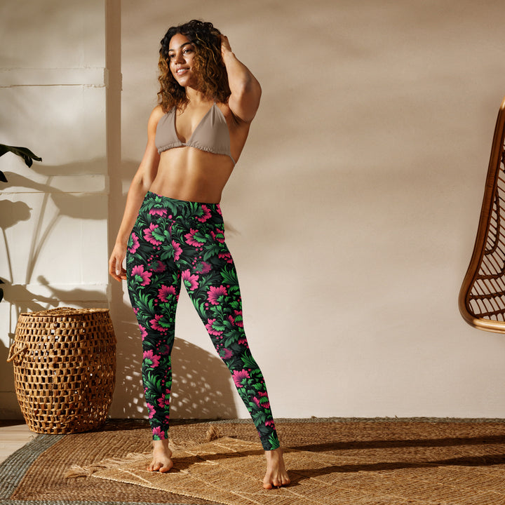 [Floral Bloom] Mystic Flora Yoga Leggings Leggings The Hyper Culture