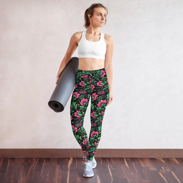 [Floral Bloom] Mystic Flora Yoga Leggings Leggings The Hyper Culture