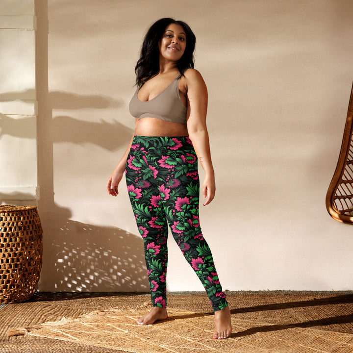 [Floral Bloom] Mystic Flora Yoga Leggings Leggings The Hyper Culture