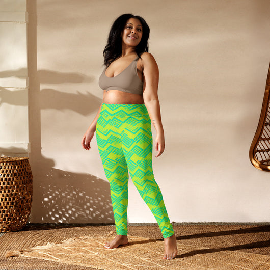 [GeoModa] Lemon Zest Yoga Leggings Leggings The Hyper Culture