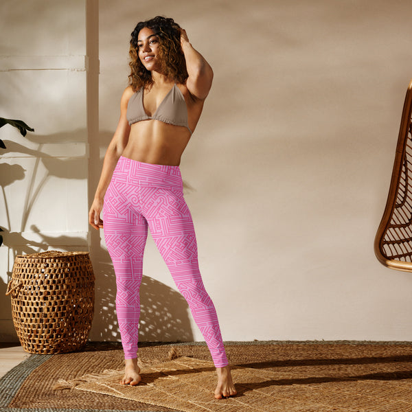 [GeoModa] Bubblegum Puzzle Yoga Leggings