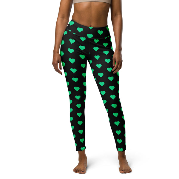 [GeoModa] Minted Heart Yoga Leggings