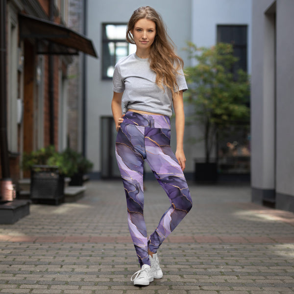 [Luxe Chic] Amethyst Gleam Yoga Leggings