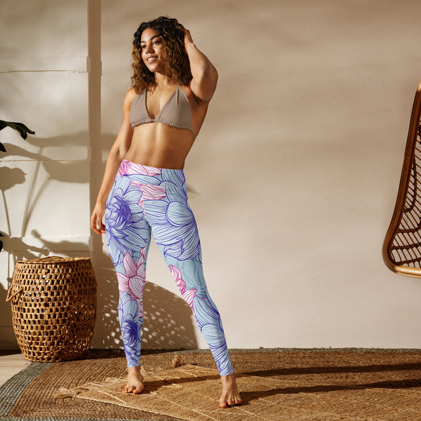[Floral Bloom] Dahlia Gloom Yoga Leggings