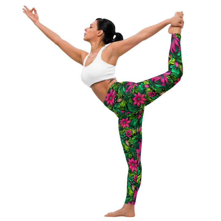 [Floral Bloom] Wild Flora Yoga Leggings Leggings The Hyper Culture