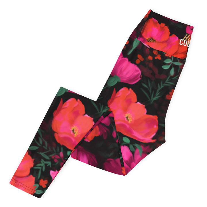 [Floral Bloom] Night Flora Yoga Leggings Leggings The Hyper Culture