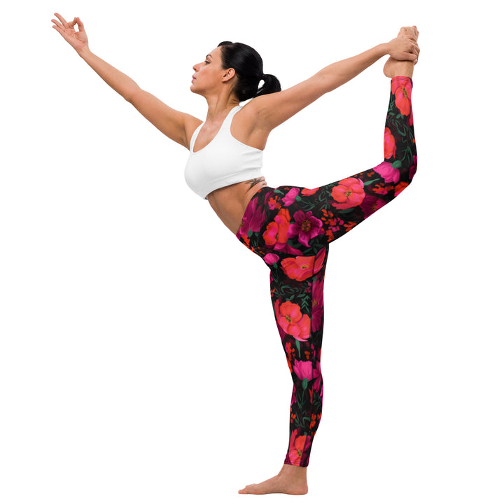 [Floral Bloom] Night Flora Yoga Leggings Leggings The Hyper Culture