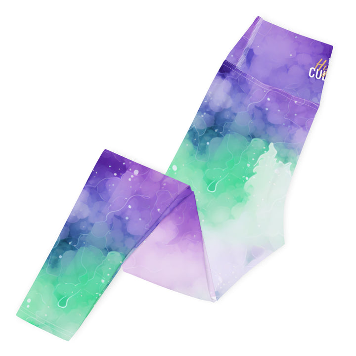 [Luxe Chic] Inky Spill Yoga Leggings Leggings The Hyper Culture