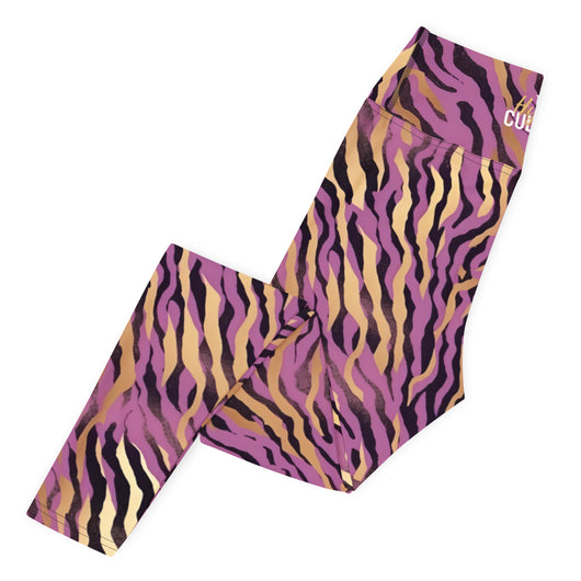 [Wild Side] Purple Stripie Yoga Leggings Leggings The Hyper Culture