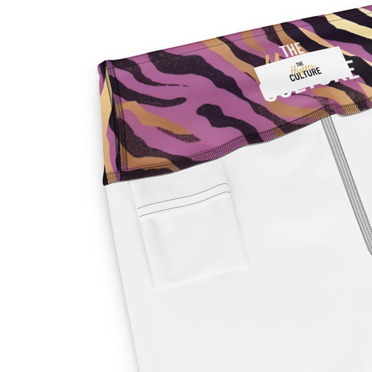 [Wild Side] Purple Stripie Yoga Leggings Leggings The Hyper Culture