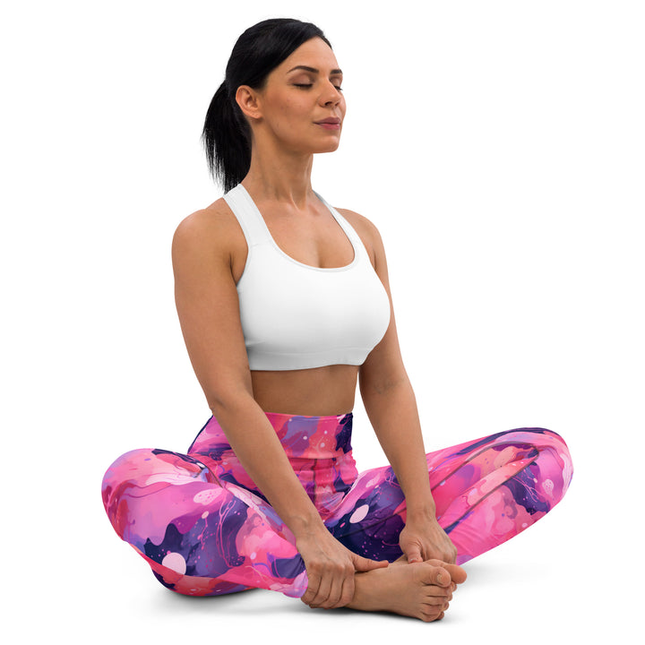 [Luxe Chic] Blush Galactic Yoga Leggings Leggings The Hyper Culture