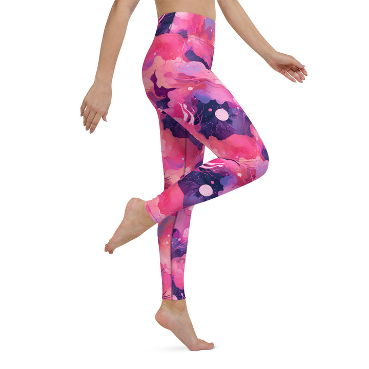 [Luxe Chic] Blush Galactic Yoga Leggings Leggings The Hyper Culture