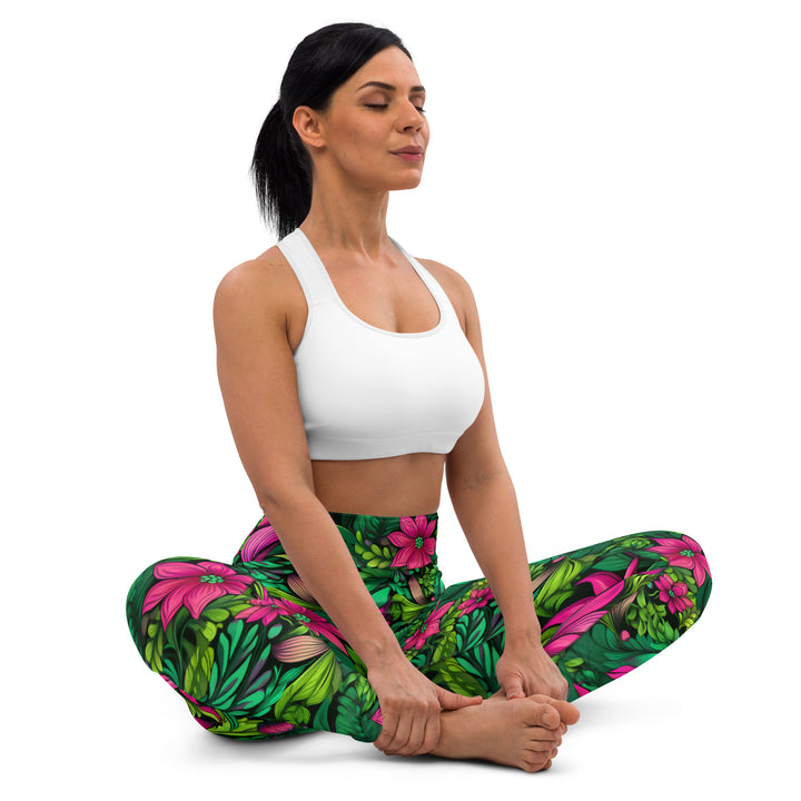 [Floral Bloom] Wild Flora Yoga Leggings Leggings The Hyper Culture