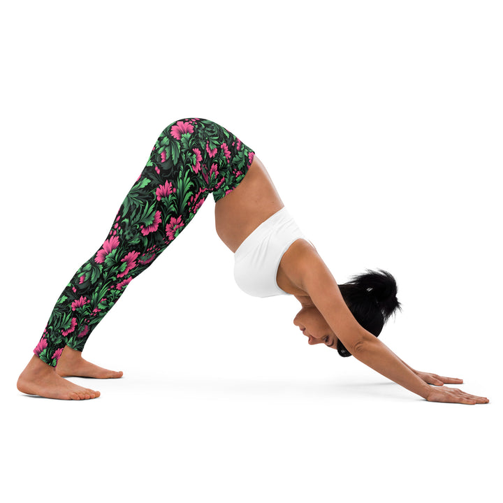 [Floral Bloom] Mystic Flora Yoga Leggings Leggings The Hyper Culture